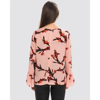 Samsoe & Samsoe Serena Ls Aop Womens Top 8083 In Pink