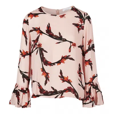 Samsoe & Samsoe Serena Ls Aop Womens Top 8083 In Pink