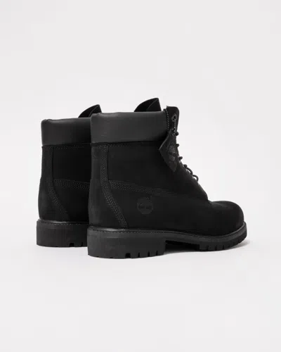 Timberland Brlack Water-proof Boots With Logo Plate In Black