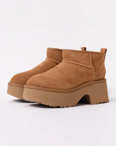 Ugg Classic Ultra Mini New Heights Boots In Brown