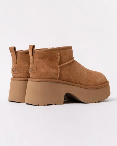 Ugg Classic Ultra Mini New Heights Boots In Brown