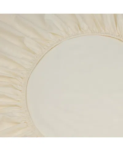 Piglet In Bed Washed Cotton Percale Fitted Sheet, Twin In Neutral