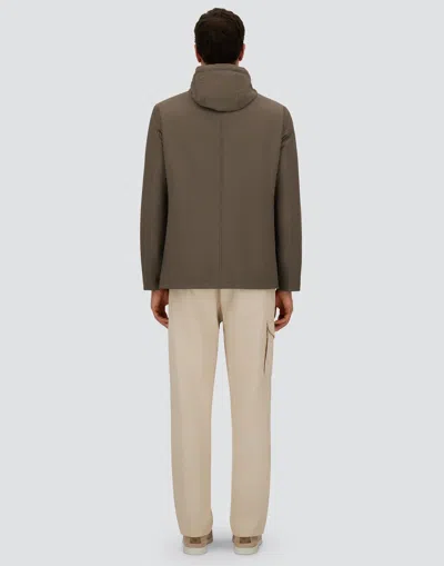 Herno Resort Blazer In Nylon Comfort Stretch In Brown