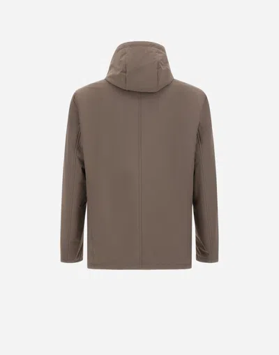 Herno Resort Blazer In Nylon Comfort Stretch In Brown