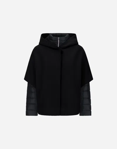 Herno Resort Hood In Ultralight Wool And Nylon In Multi