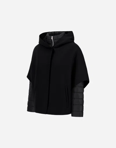 Herno Resort Hood In Ultralight Wool And Nylon In Multi