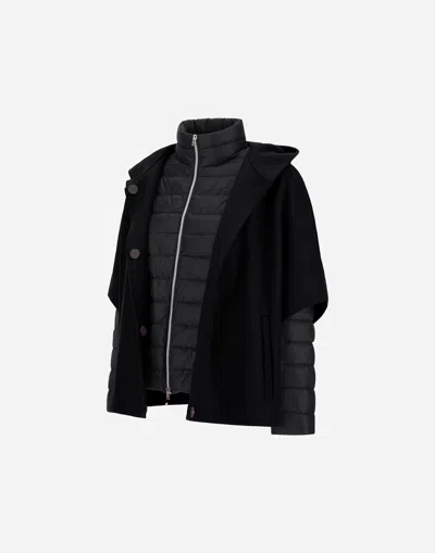 Herno Resort Hood In Ultralight Wool And Nylon In Multi