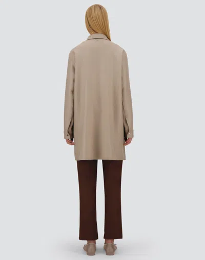 Herno Resort Shacket In Felted Wool In Neutral