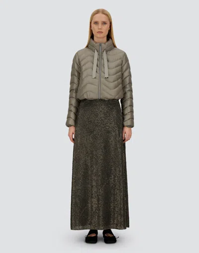 Herno Resort Short Jacket In Nylon Ultralight In Gray