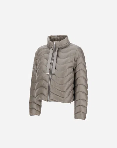 Herno Resort Short Jacket In Nylon Ultralight In Gray