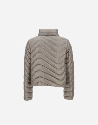 Herno Resort Short Jacket In Nylon Ultralight In Gray