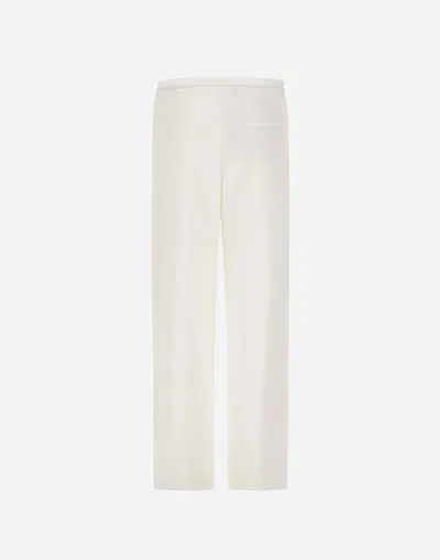 Herno Resort Trousers In Cotton Feel With Drawstring In Brown