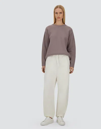 Herno Resort Trousers In Cotton Feel With Drawstring In Brown