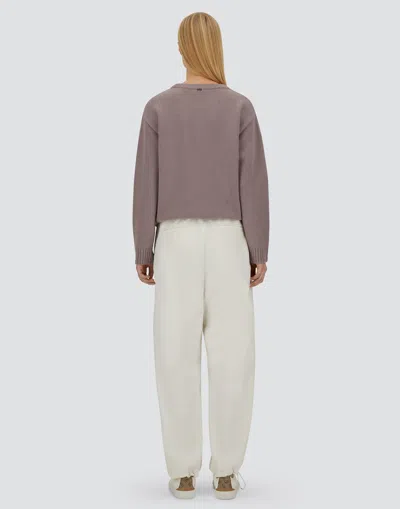 Herno Resort Trousers In Cotton Feel With Drawstring In Brown