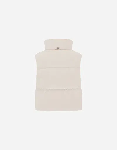 Herno Velvet Sleeveless Down Jacket In Neutral