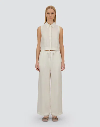 Herno Resort Blouse In New Lino In White