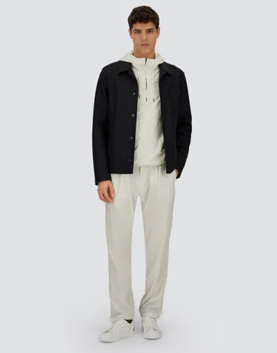 Herno Virgin Wool Overshirt Jacket Jackets And Coats Blue In Blue