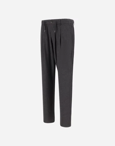 Herno Resort Trousers In Wool Knickerbocker In Gray
