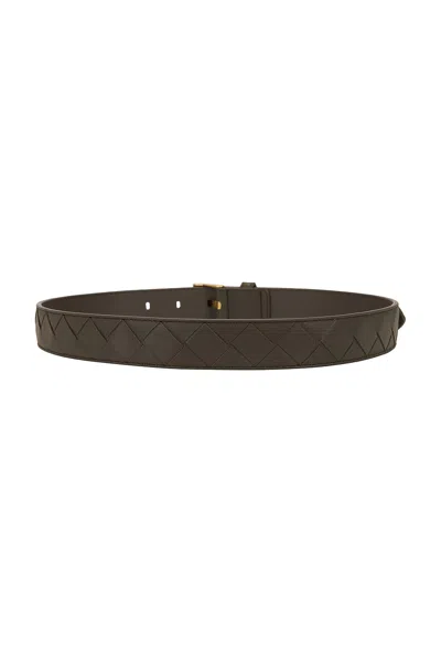 Bottega Veneta Intrecciato Belt In Brown