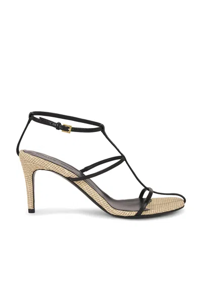 Khaite 75mm Cage Strappy Heeled Sandals In Black