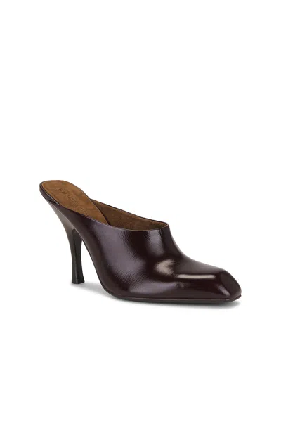 Khaite 100mm Colt Square-toe Heeled Mules In Burgundy