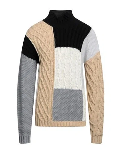Gaelle Paris Gaëlle Paris Man Turtleneck Beige Size L Wool, Acrylic In Multi