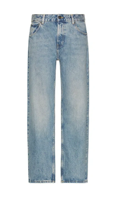 Corridor Straight Leg Jeans In Bleach Wash In Blue