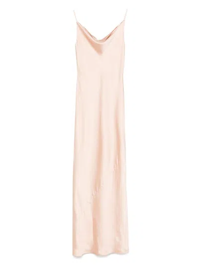 Norma Kamali Beige Maria Slip Gown Dress In Neutral