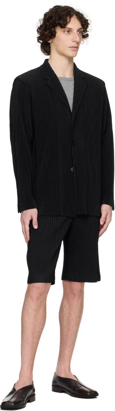 Issey Miyake Pleats Blazer In Black