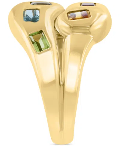 Effy Collection Effy Multi-gemstone Statement Ring (1-1/2 Ct. T.w.) In 14k Yellow Gold-plated Sterling Silver