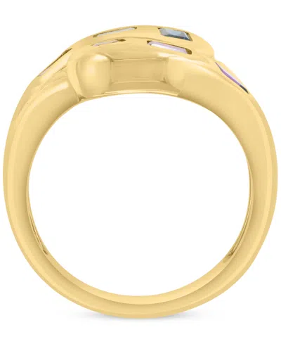 Effy Collection Effy Multi-gemstone Statement Ring (1-1/2 Ct. T.w.) In 14k Yellow Gold-plated Sterling Silver
