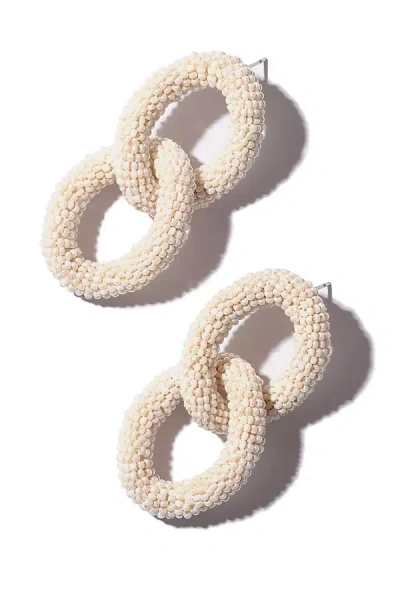 Deepa Gurnani Loulou Beaded Drop Earrings In Metallic