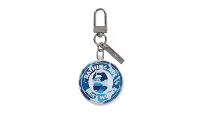 Pre-owned Bape Abc Camo Busy Works Keychain Keychain In Blue