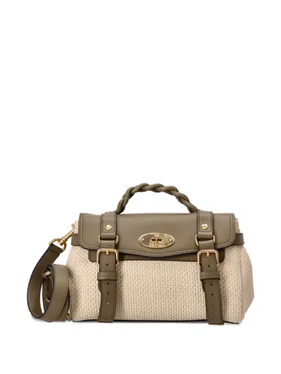Mulberry Mini Alexa Woven Texture Top-handle Bag In Multi