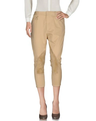 Dsquared2 Cropped Pants & Culottes In Sand
