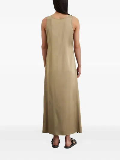 Marc O'polo Scoop-neck Sleeveless Dress In Brown