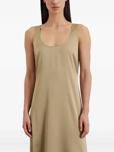 Marc O'polo Scoop-neck Sleeveless Dress In Brown