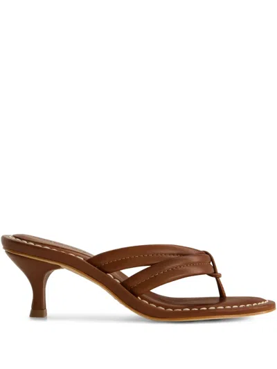 Bernardo 55 Miami Strappy Sandals In Brown