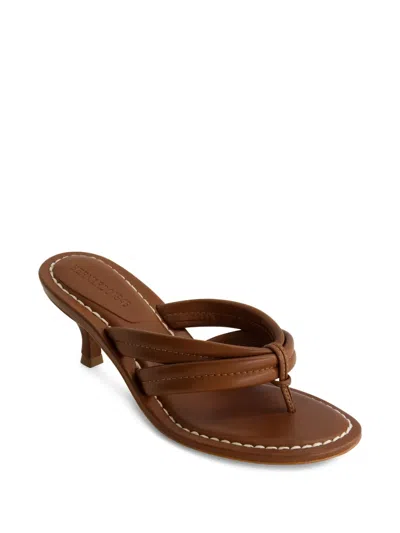 Bernardo 55 Miami Strappy Sandals In Brown