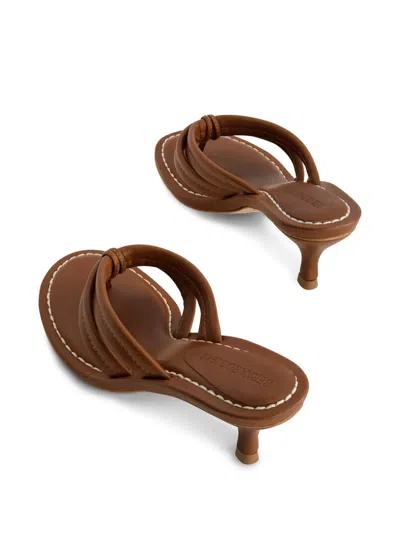 Bernardo 55 Miami Strappy Sandals In Brown