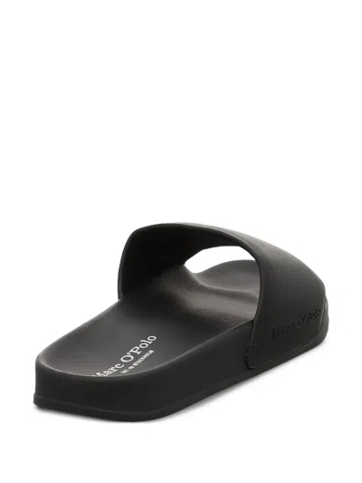 Marc O'polo Open-toe Slides In Black