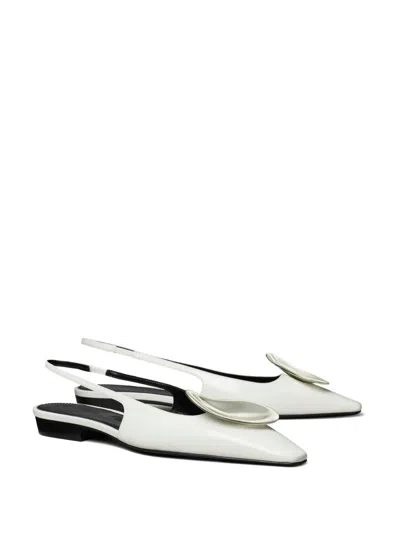 Tory Burch Patos Slingback Flat In White