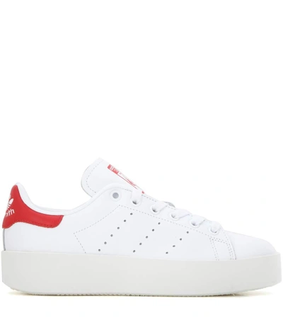 Shop Adidas Originals Stan Smith Bold Leather Sneakers In White