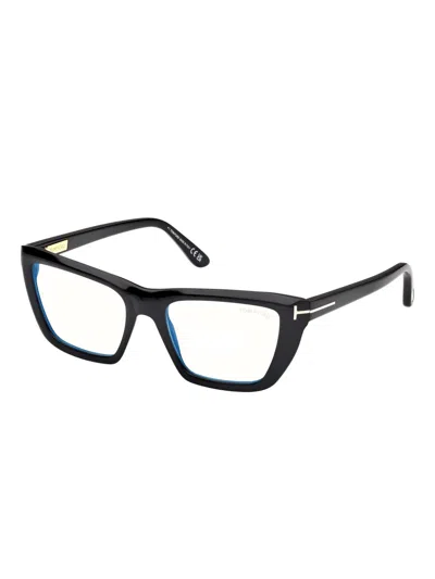 Tom Ford Angular-frame Eyeglasses In Black
