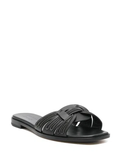 Doucal's Woman Sandals Black Size 8 Leather