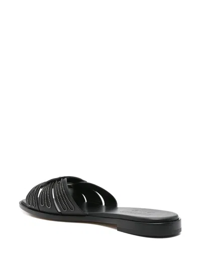 Doucal's Woman Sandals Black Size 8 Leather