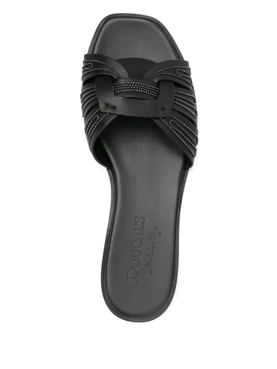 Doucal's Woman Sandals Black Size 8 Leather