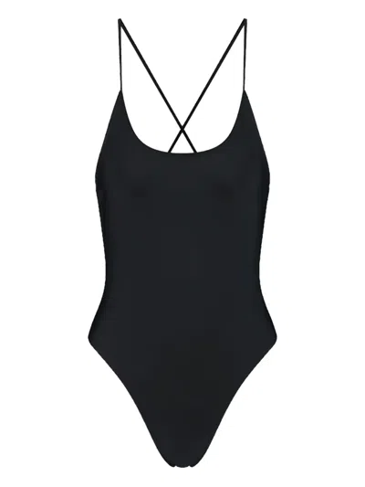 Daily Paper Logo-print Swimsuit In Black