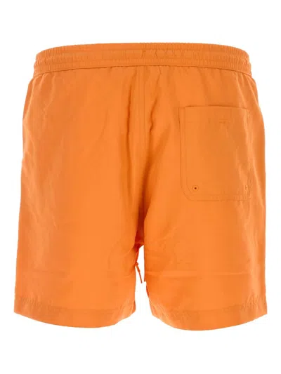 Carhartt Wip Orange Polyester Chase Swim Trunks In Orange