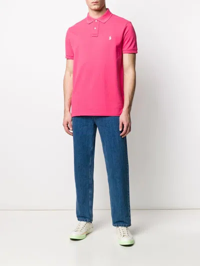 Polo Ralph Lauren Embroidered Logo Polo Shirt In Pink